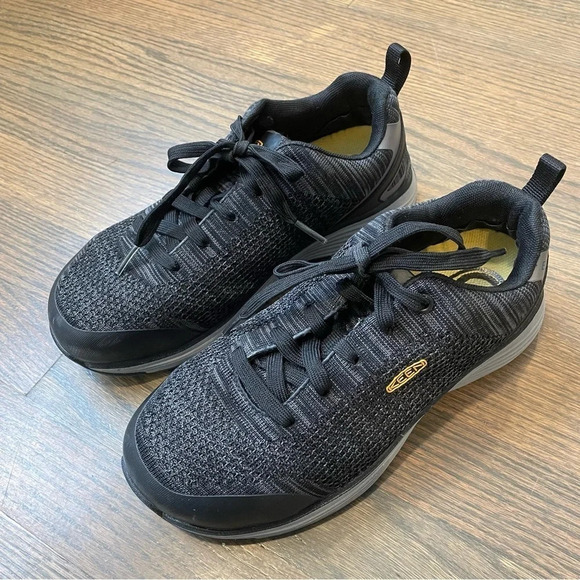 KEEN Utility Sparta Aluminum Toe Work Shoes BLACK/GREY FLANNEL Women size 7 - Picture 3 of 16